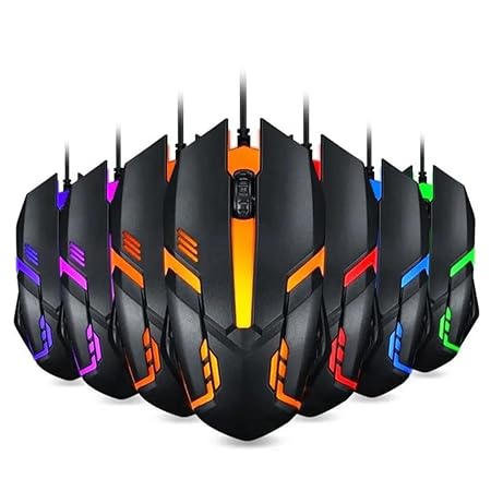 Mouse With 7 LED RGB Backlit | RGB Mouse Wired Gaming Mouse | Latest Model | Computer Mouse For Gaming | Free Mouse Pad