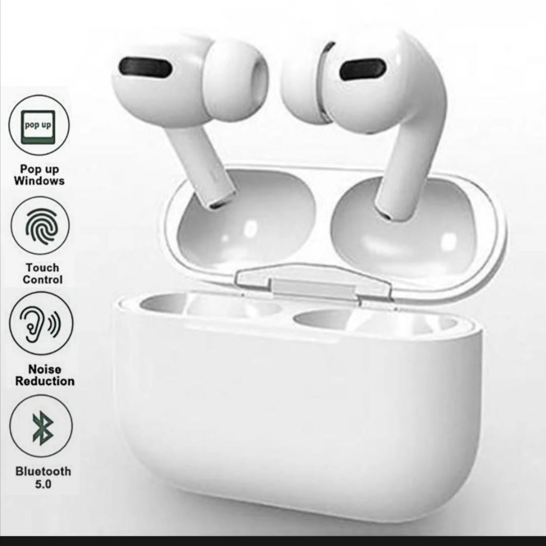 White Wireless Earbuds | Advanced Noise Cancellation & Long Battery Life