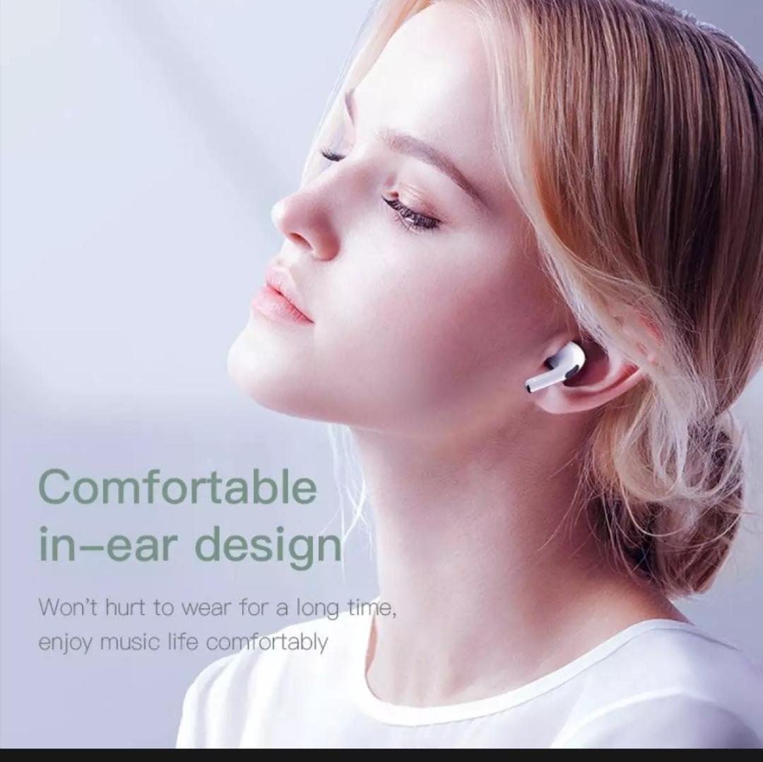 White Wireless Earbuds | Advanced Noise Cancellation & Long Battery Life