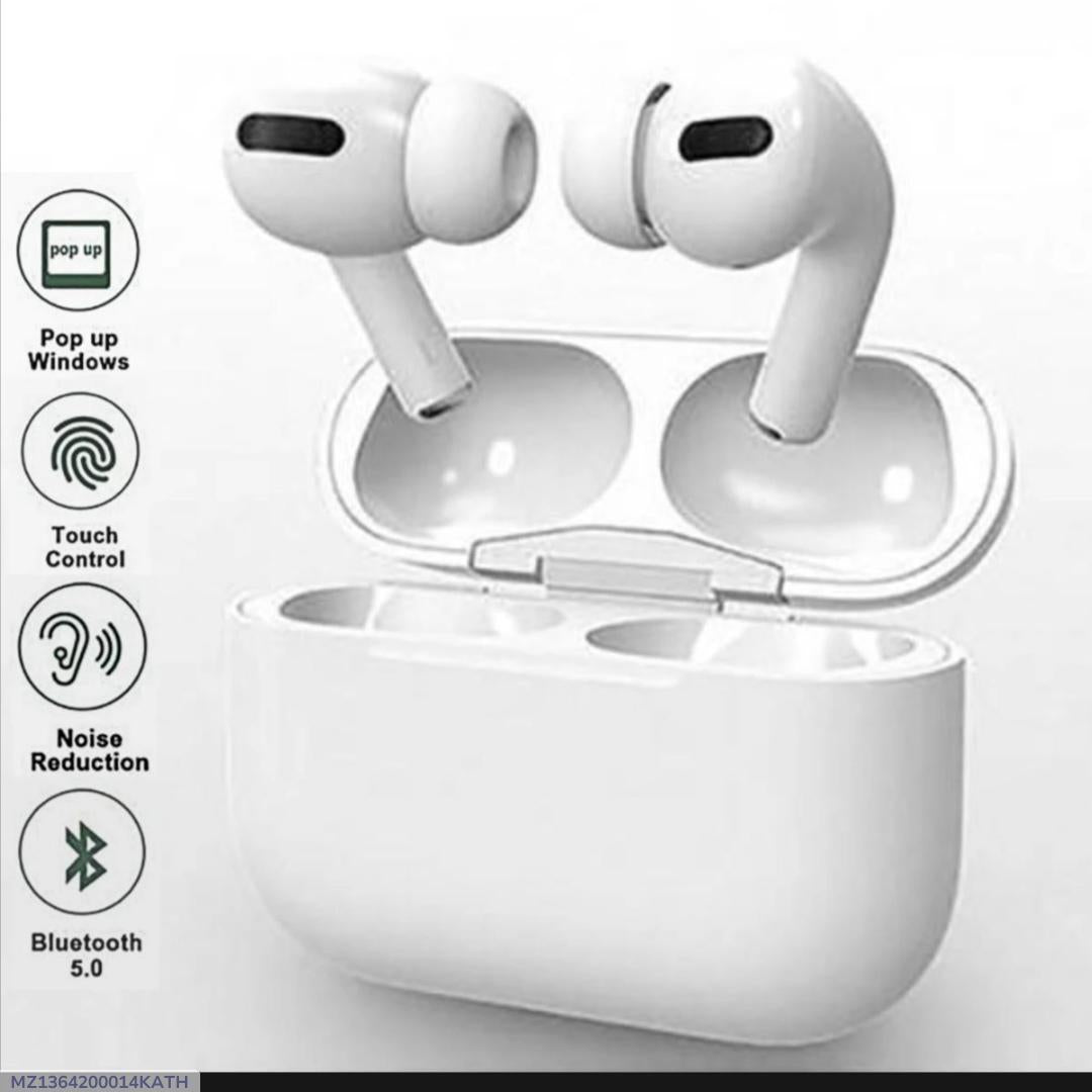 White Wireless Earbuds | Advanced Noise Cancellation & Long Battery Life