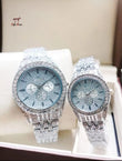 Stylish Quartz Couple Watches - 2 Pcs Set